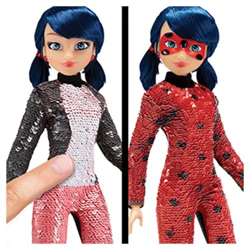 Miraculous Marinette Lalka Biedronka Z Cekinami Fashion Flip Playmates 50375 1527